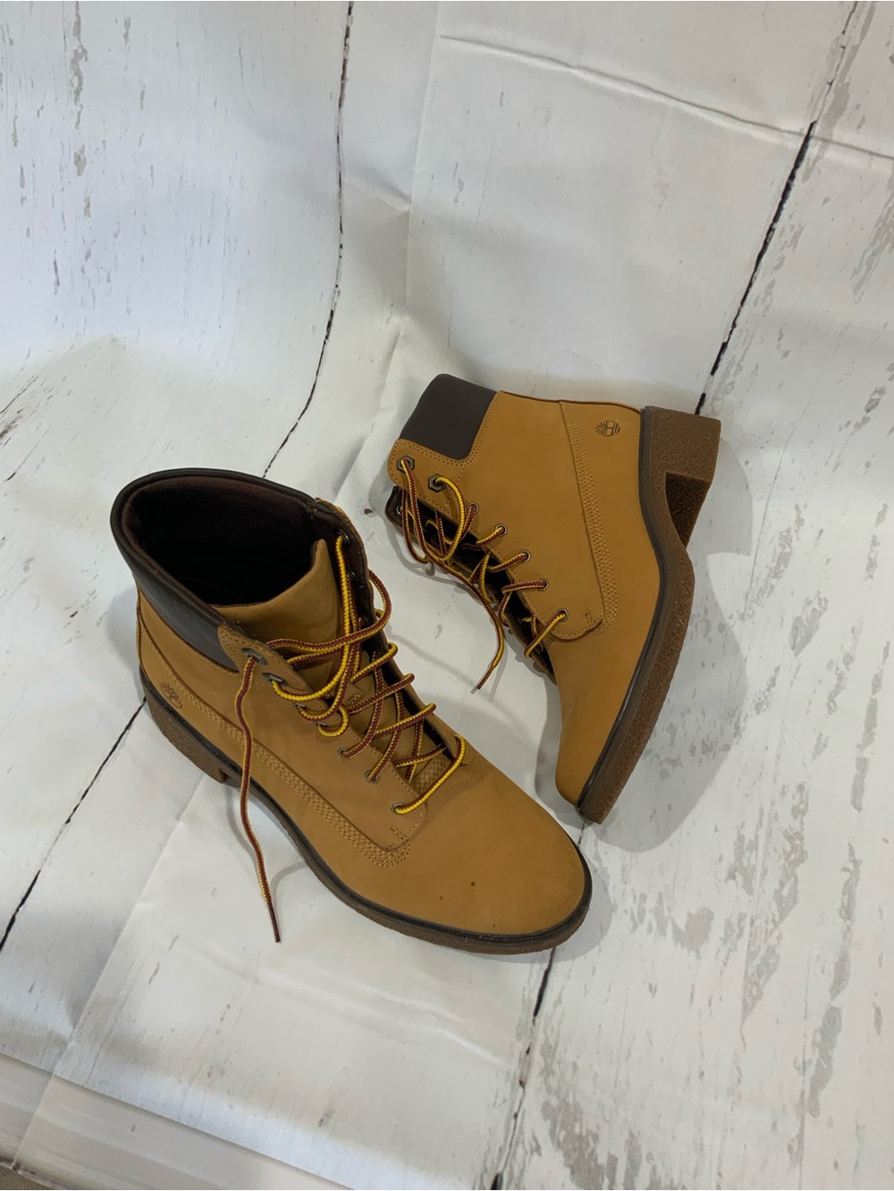 Timberland Wheat and Dark Brown Lace-Up Boots